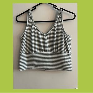 Stripped cropped tank top